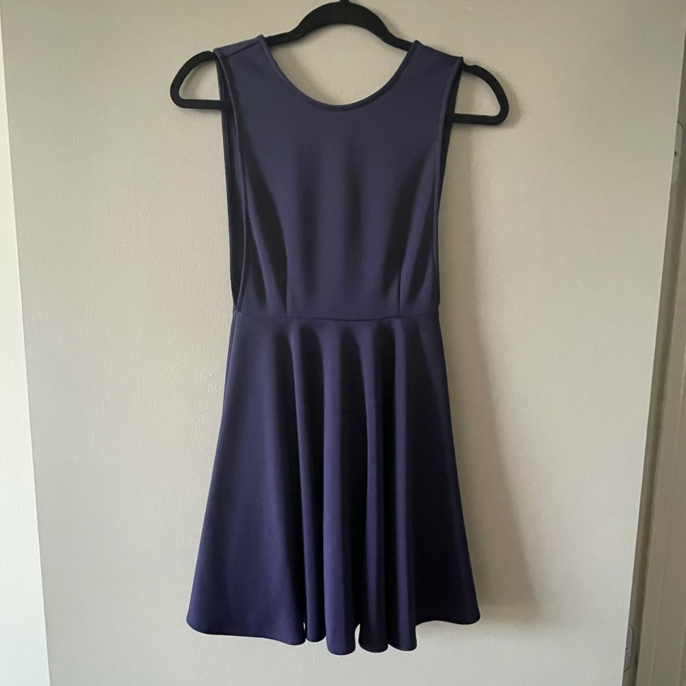 Blue Tobi backless mini dress